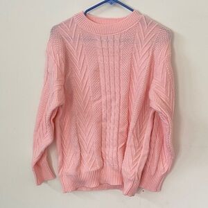 Pink Cable Knit Sweater